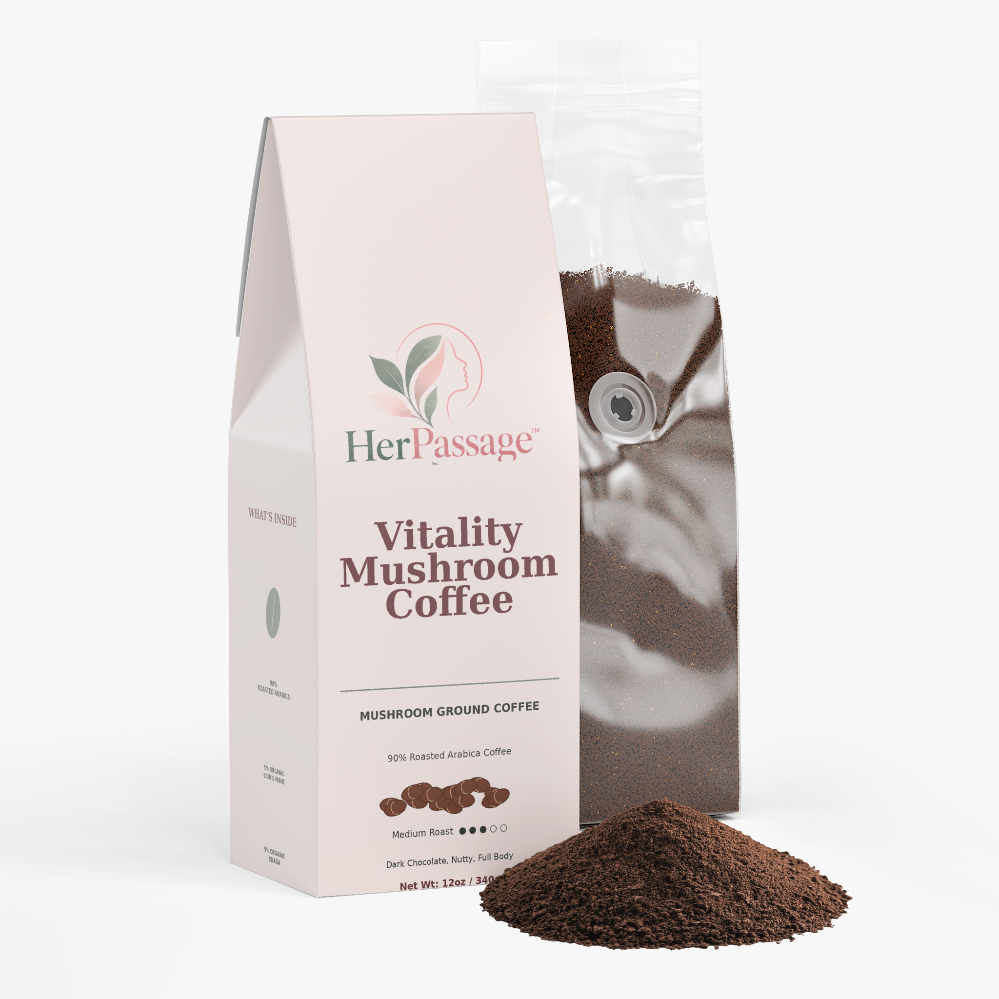 Vitality Mushroom Coffee, Medium Roast